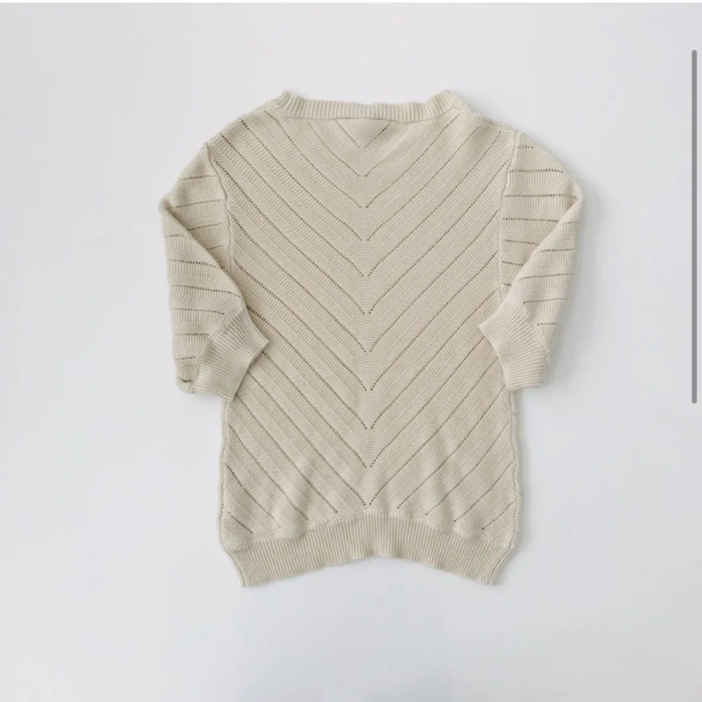 EUC Jessica Simpson Cream Crochet Top Size Small - Picture 3 of 3